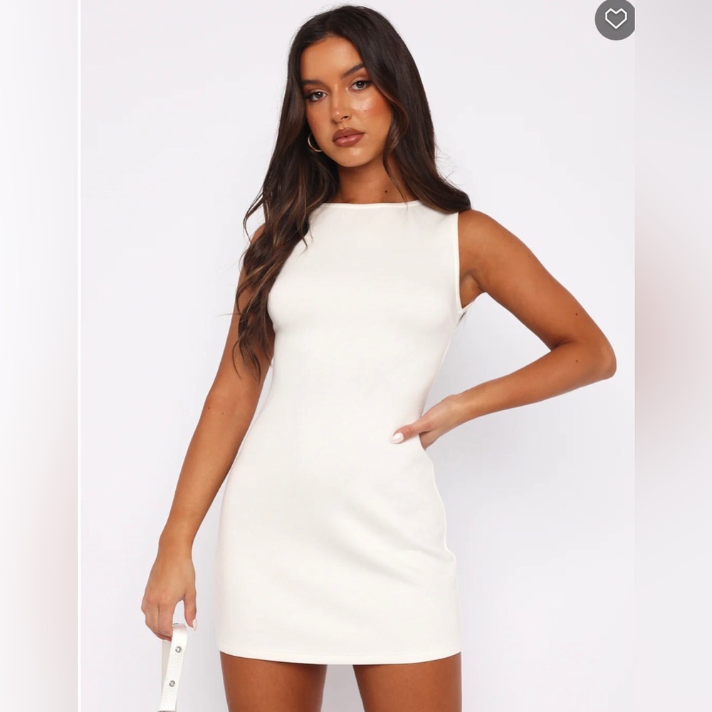 White fox mini white dress